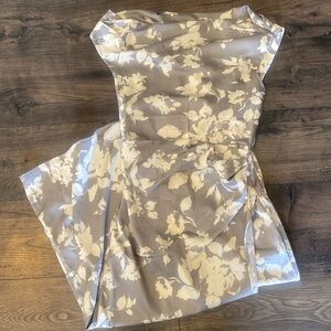 Stretch Satin Draped Asymmetrical Dress from Abercrombie